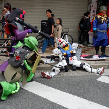 Nipponbashi Street Festa (Osaka), cosplay de robots mecha Gundam