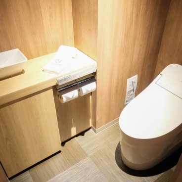 The Royal Park Canvas Fukuoka Nakasu (Kyushu), toilettes de la chambre Premium Twin Riverside