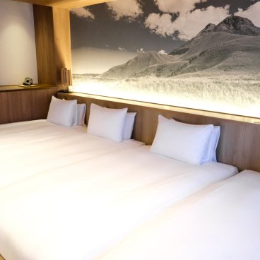 The Royal Park Canvas Fukuoka Nakasu (Kyushu), lits futon de la chambre Premium Twin Riverside pour 4 personnes