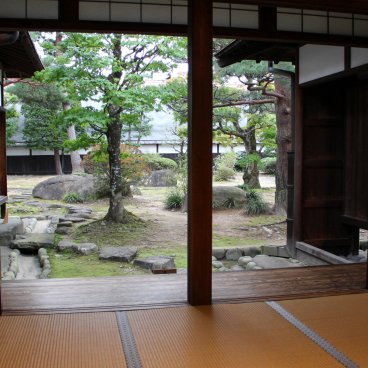 Takayama Jinya, Vue sur le jardin de la pièce principale Arashiyama no ma