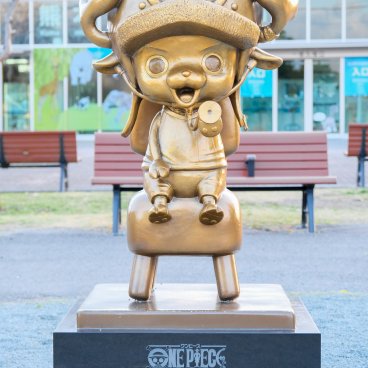 Pèlerinage One Piece à Kumamoto (Kyushu), statue de Chopper dans le centre-ville