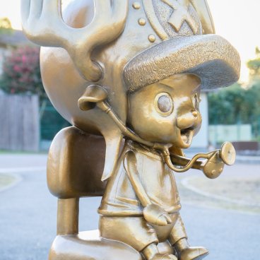 Pèlerinage One Piece à Kumamoto (Kyushu), statue de Chopper dans le centre-ville 3
