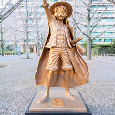 Pèlerinage One Piece à Kumamoto (Kyushu), statue de Luffy dans le centre-ville 2