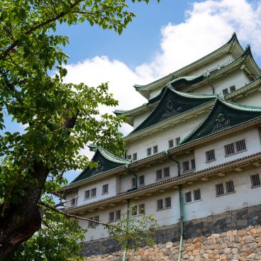 Château de Nagoya, vue sur le donjon avant rénovation en été 3