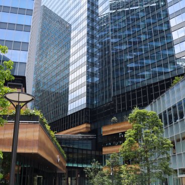 Grand Green Osaka (Umeda), vue sur les bâtiments sud du complexe avec l'hôtel Hankyu Gran Respire Osaka