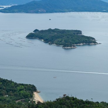 Mont Misen (Miyajima), Vue sur la Mer Intérieure de Seto depuis l'observatoire Shishi-Iwa 2