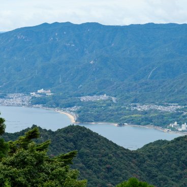 Mont Misen (Miyajima), Vue sur l'île de Honshu