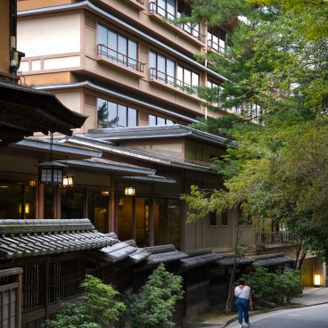 Iwaso (Miyajima), Vue extérieure du bâtiment Shinkan (Annex) du ryokan