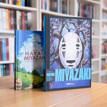 Livre L'Œuvre de Hayao Miyazaki par Gael Berton, vue sur les 2 éditions originales et 2025 chez Third Éditions