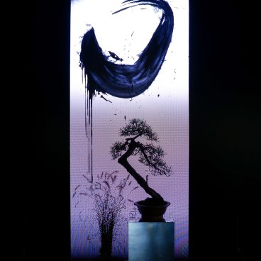 teamLab Biovortex Kyoto, installation à l'entrée du musée