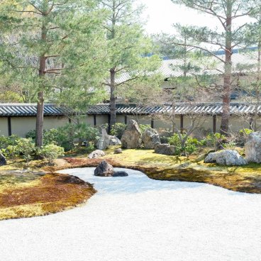 Kyoto, jardin japonais sec Hashin-tei du temple Kodai-ji