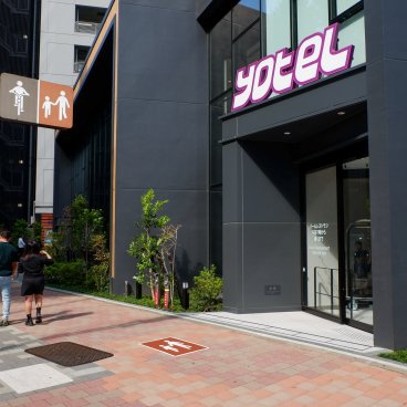 YOTEL Tokyo Ginza (Shinbashi), façade et entrée de l'hôtel