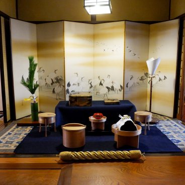 Hanbey-Fu Honten (Kyoto), exposition dans la maison traditionnelle Kyo-machiya 2