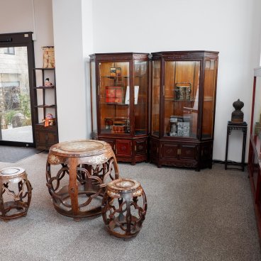 Hanbey-Fu Honten (Kyoto), exposition dans l'épicerie traditionnelle de cuisine Fu