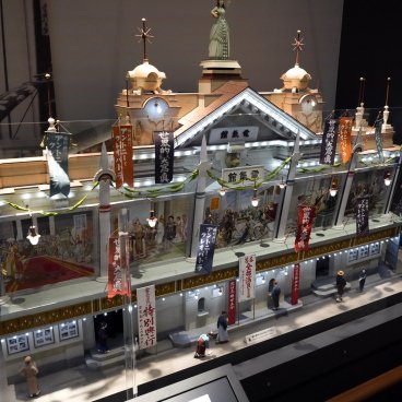Musée Edo-Tokyo, reconstitution miniature d'une façade 