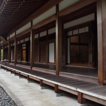 Chishaku-in (Kyoto), Vue sur la véranda du pavillon Daisho-in