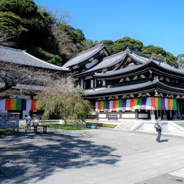 Kamakura, pavillon Kannon-do du temple Hase-dera