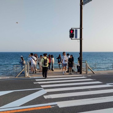 Kamakura, gare de Kamakurakoko-mae et spot photo anime Slam Dunk