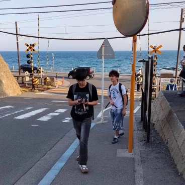 Kamakura, gare de Kamakurakoko-mae et spot photo anime Slam Dunk 2