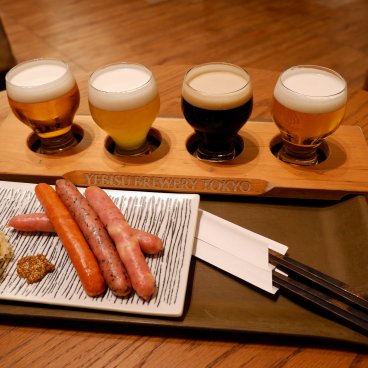 Yebisu Brewery Tokyo, Plateau de dégustation de 4 bières 