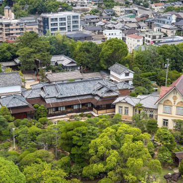 Fukuyama (préfecture d'Hiroshima), Vue sur la ville de Fukuyama depuis le château