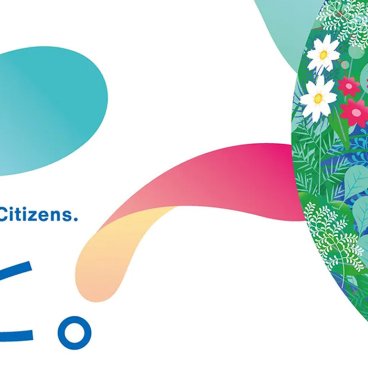 GREEN×EXPO 2027, affiche officielle avec la mascotte Tunk-Tunk