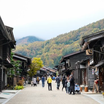 Narai-juku (préfecture de Nagano), Maisons traditionnelles bordant l'ancienne route Nakasendo 5
