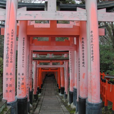 Fushimi Inari Taisha à Kyoto, Portes torii installées au début des années 1990