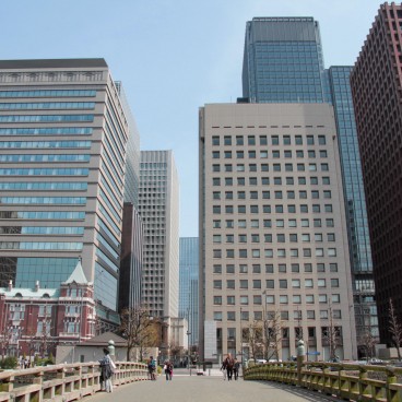 Kokyo Palais Impérial de Tokyo, Vue en direction de Marunouchi