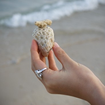 Plage de Mibaru à Okinawa, fragment de corail