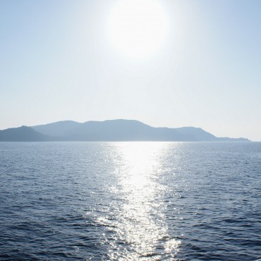 Zamami (Okinawa), Vue sur l'ile depuis le ferry du retour 2