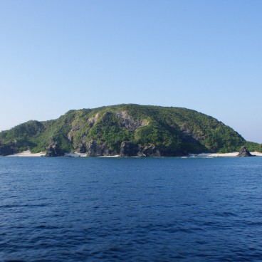 Zamami (Okinawa), Vue sur l'ile depuis le ferry du retour