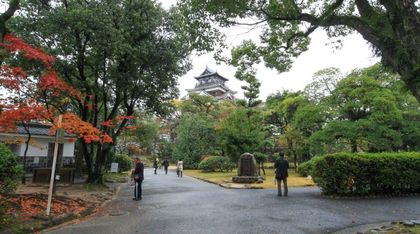 Château d'Hiroshima, vue du parc