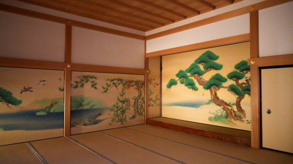 Château de Nagoya, Honmaru Goten, peintures de l'école Kano