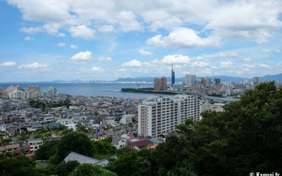 Fukuoka (Kyushu), panorama sur la ville depuis Washio Atago-jinja