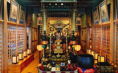 Temple Choraku-ji (Adachi, Tokyo), autel de prière pour Obon