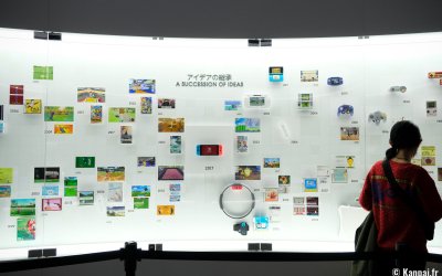 Nintendo Museum (Uji, Kyoto), mur d'expositions du musée historique