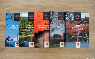Les 5 tomes de la collection "Voyage au Japon" de Kanpai