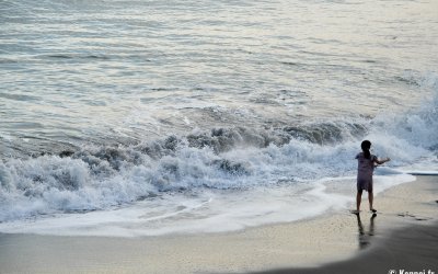 Kamakura (Kanagawa), plage et océan Pacifique au Japon