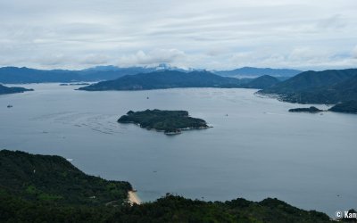 Mont Misen (Miyajima), Vue sur la Mer Intérieure de Seto depuis l'observatoire Shishi-Iwa