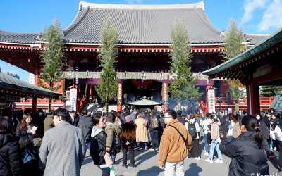 Première visite au temple Senso-ji d'Asakusa pour Ganjitsu