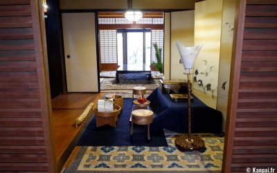 Hanbey-Fu Honten (Kyoto), exposition dans la maison traditionnelle Kyo-machiya