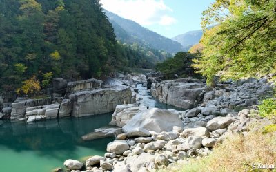 Vallée de Kiso (Alpes japonaises), gorges Nezame no Toko (ville de Agematsu, Nagano)
