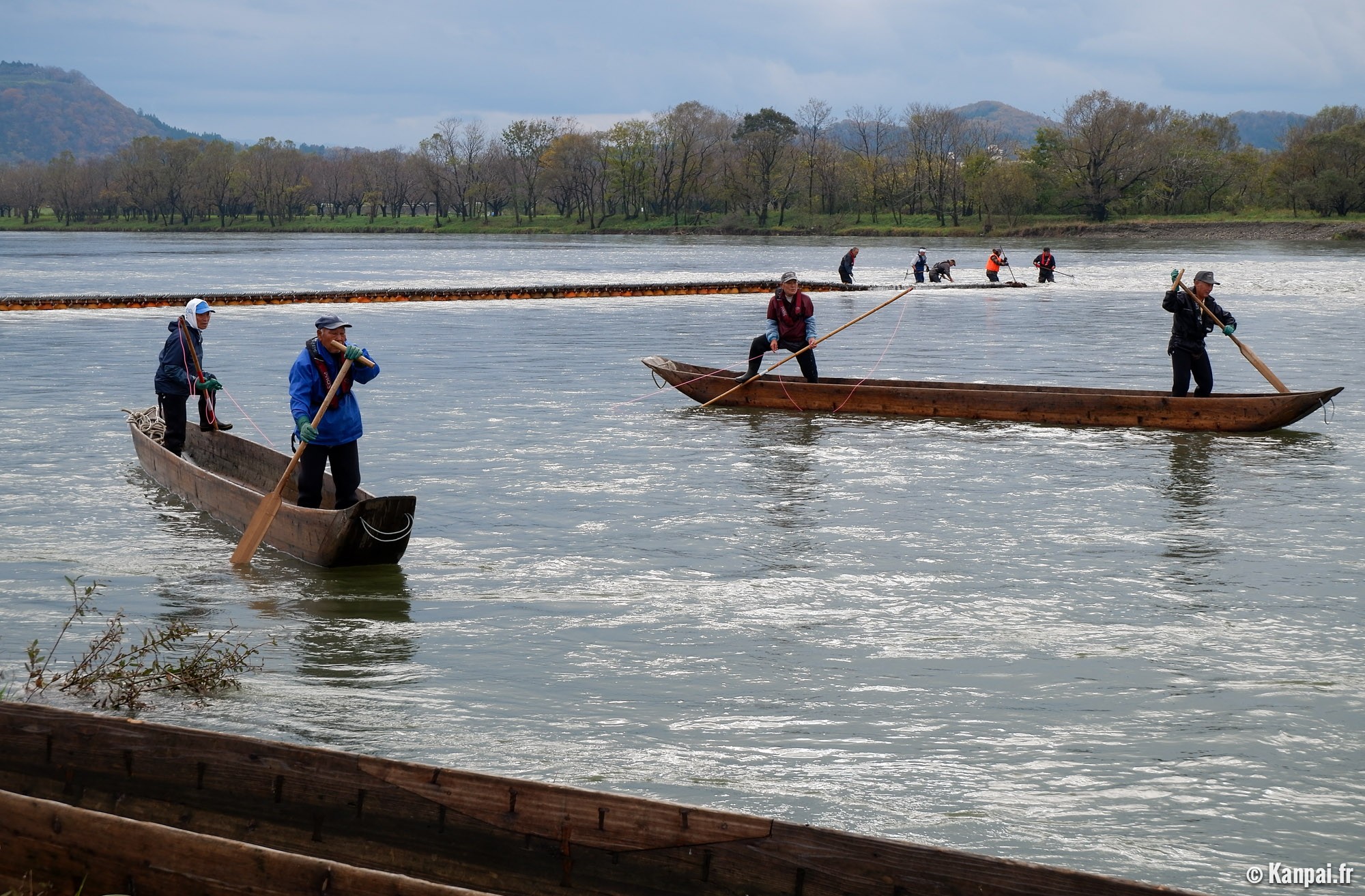 Pêche au saumon sur la rivière Miomote L'attraction automnale à Murakami