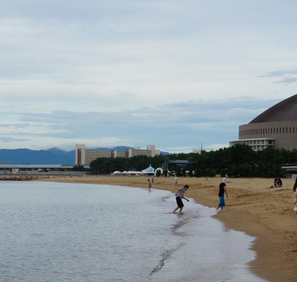 Seaside Momochi (Fukuoka), Vue d'ensemble sur la plage et Marizon Seaside Momochi (Fukuoka), Vue d'ensemble sur la plage et Marizon