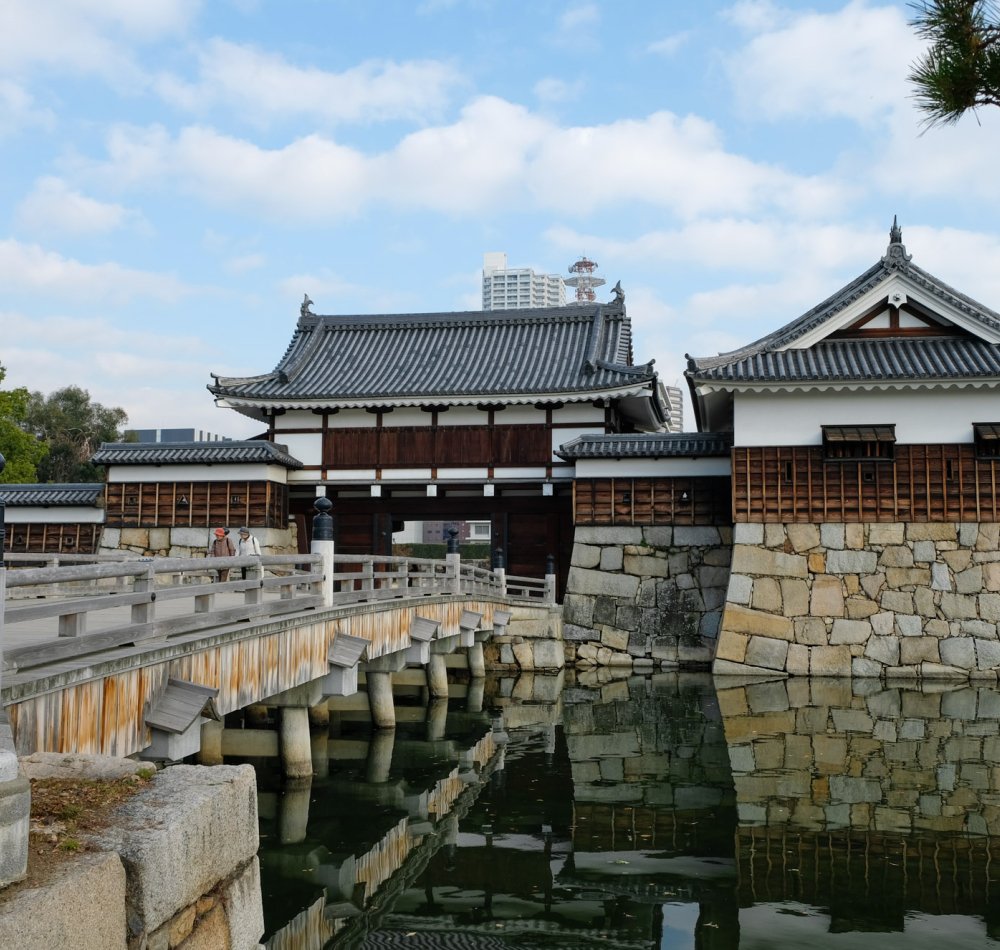 Château d'Hiroshima, vue du parc