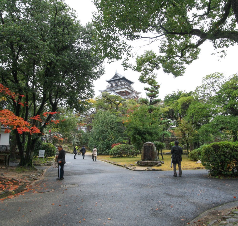 Château d'Hiroshima, vue du parc