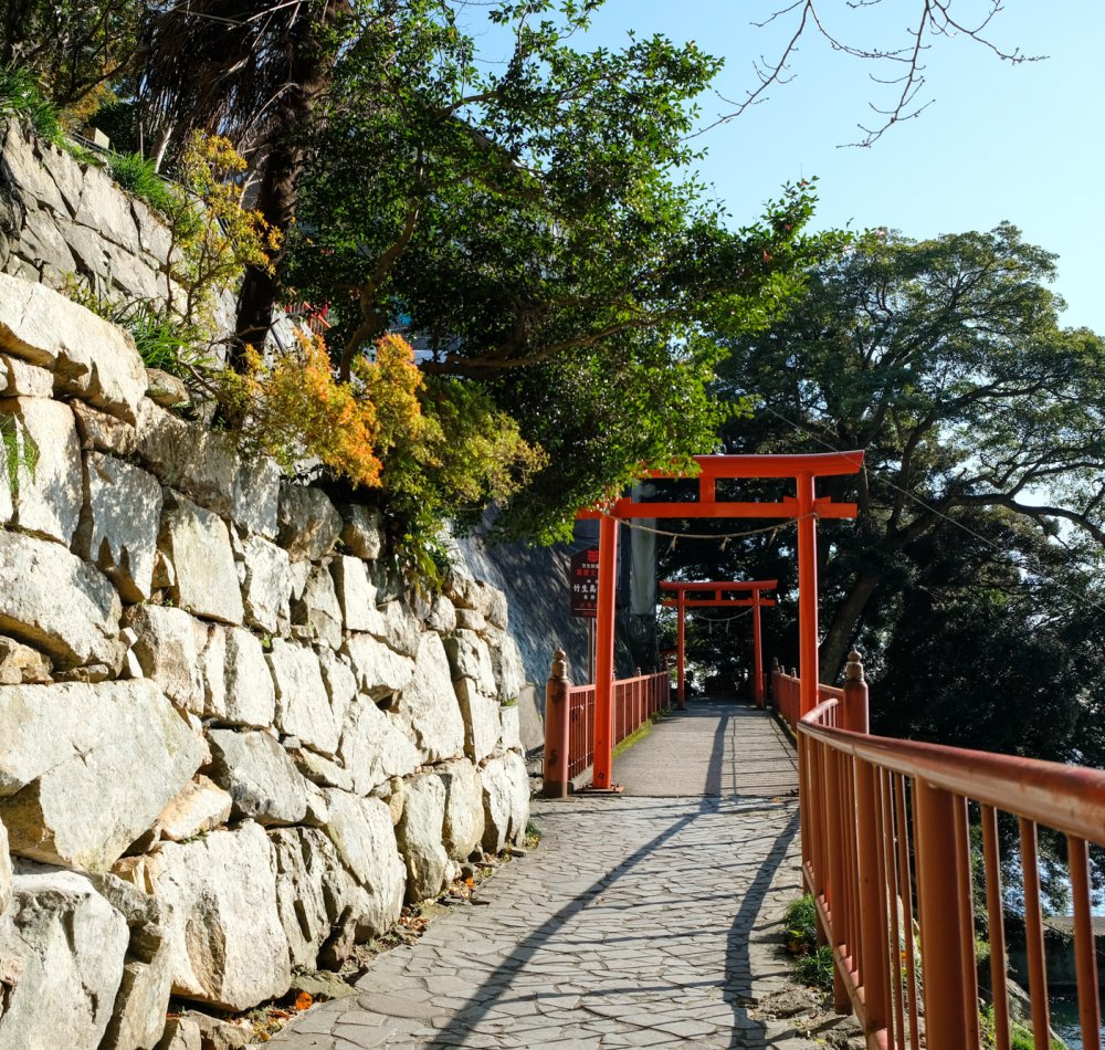 Chikubushima (Lac Biwa), Vue sur la jetée