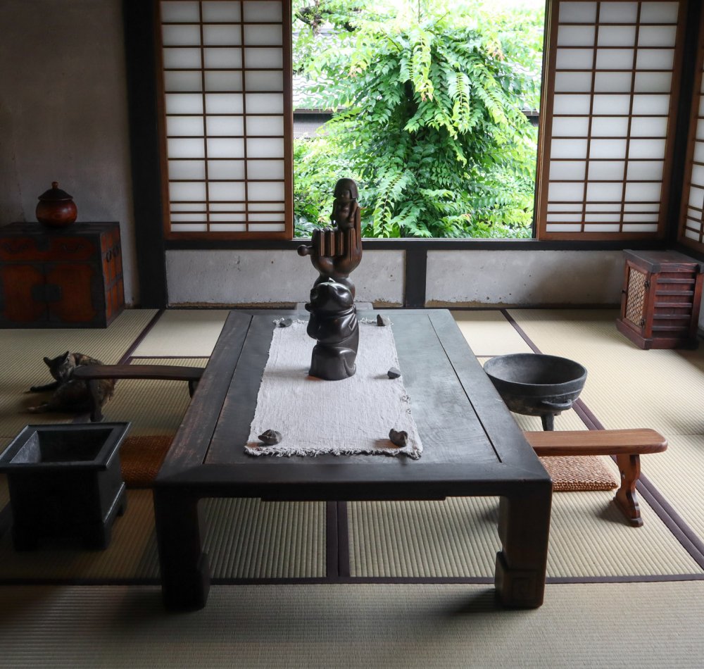 Maison de Kanjiro Kawai (Kyoto), vue sur la cour intérieure