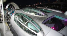 Croisière Himiko (Tokyo), intérieur du bateau de nuit